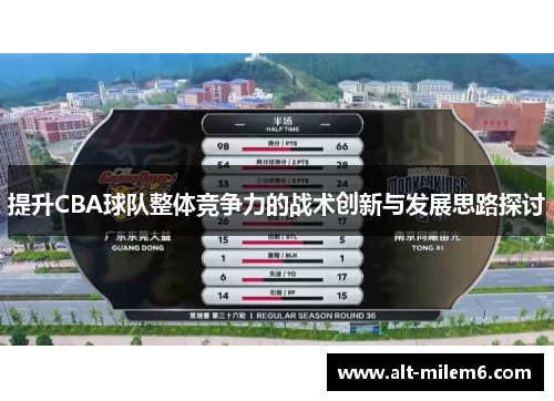 提升CBA球队整体竞争力的战术创新与发展思路探讨